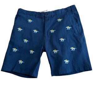 Castaway Nantucket Mens Cisco Short Stretch Twill Racing Horses Sz 42